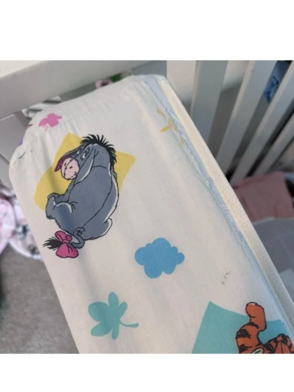 Disney | Vintage Winnie The Pooh Crib Sheet and Reversible Tigger Pillow Case
